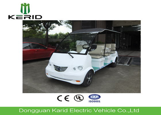 White 4kW Electric Sightseeing Car Designed For Patrol Purpose 8 Passengers Electric Tourist Cart