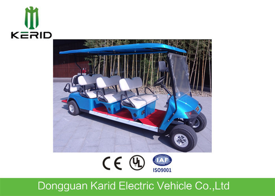 48V/4KW DC Motor Electric 8 Seater Golf Buggy Battery Operated Blue Color