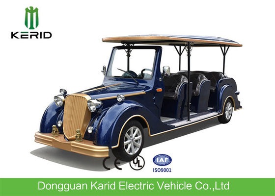Metal Structure 11 Person Electric Sightseeing Vehicle With High Impact Fiber Glass Body