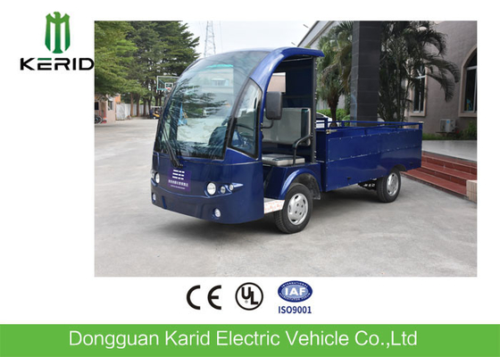 48V DC Motor 2 Seats Electric Carry Van Utility Cart With Stainless Steel Cargo Box Full Roof