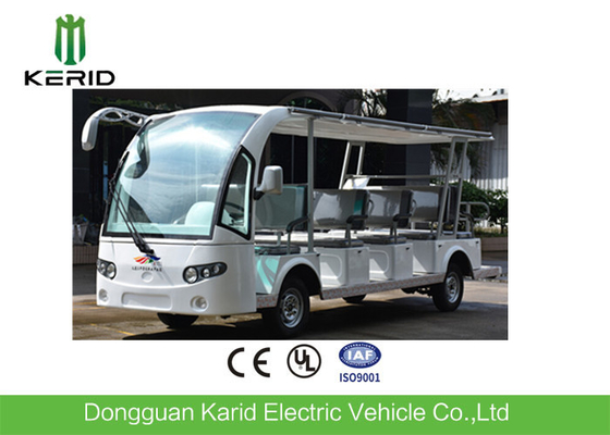 White 14 Seats Tourist Resort Car Battery Used Electric Sightseeing Car With Sunshade