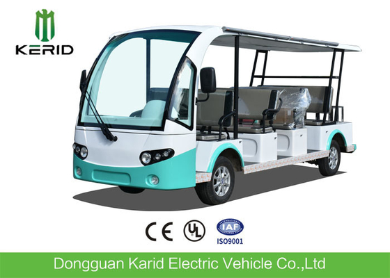 4 Wheel Electric Sightseeing Car , 11 Seats Electric Passenger Vehicle With Sun Curtain