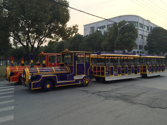 Zero Emission Amusement Park Electric Trains 42 Passengers 13.5KW Rated Power Motor