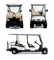 Red Color Electric Golf Carts 6 Passenger Vehicle With 4 Front Seats + 2 Rear Seats
