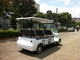White Color 4kW Electric Sightseeing Car , Spacious 8 Seater Electric Car