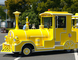 Electric Trackless Sightseeing Amusement Park Train Two Carriages 42 Seats