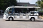 White 14 Passenger Electric Sightseeing Car AC Motor / Electric Tour Bus